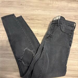 Free People Charcoal Skinny Jeans